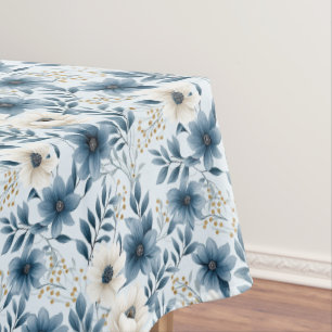 Mantel Flores azules y beiges