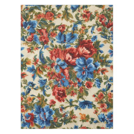Mantel Flores azules y rojas exuberantes italianas con ho