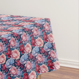 Mantel Flores azules y rosas