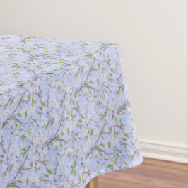 Mantel Flores blancas en azul