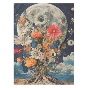 Mantel Flores Coloridas Bajo Luna Llena