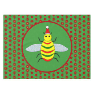 Mantel Flores de abeja y de poinsettia para Navidades peq