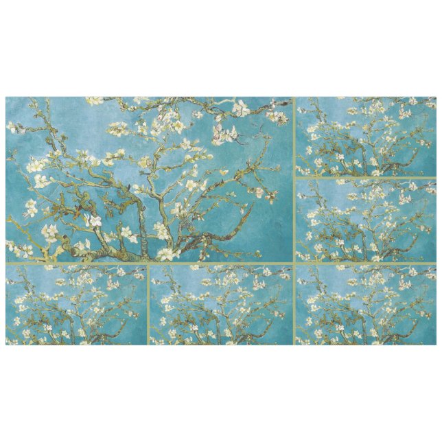 Mantel Flores de Almendro de Van Gogh - Arte Azul Clásico (Frente (Horizontal))
