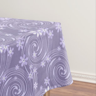 Mantel Flores de color lavander de remolinos violeta sin