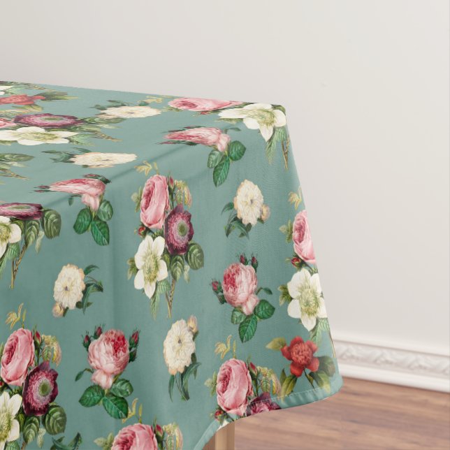 Mantel Flores de época en la impresión floral de piedra a (In Situ)