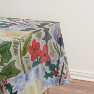 Mantel Flores de invierno y Holly