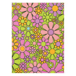 Mantel Flores de jardín retro colorido patrón floral de l