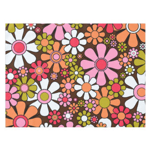 Mantel Flores de jardín retro Groovy patrón floral de los
