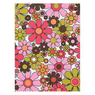 Mantel Flores de jardín retro Groovy patrón floral de los