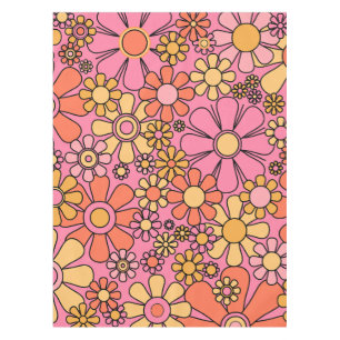 Mantel Flores de jardín retro Groovy Pink 6007 Floral