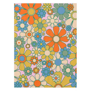 Mantel Flores de jardín retro patrón floral de los años 6