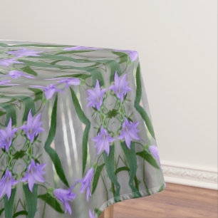 Mantel Flores De Lirio Morado Delicado Resumen Arte