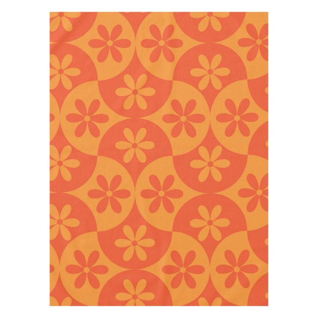 Mantel Flores de mandarina naranja en vieira de mediados  (Anverso)