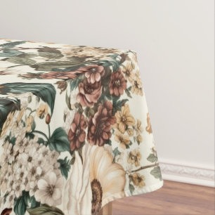 Mantel Flores de marfil antiguas, patrón de Rosas multico