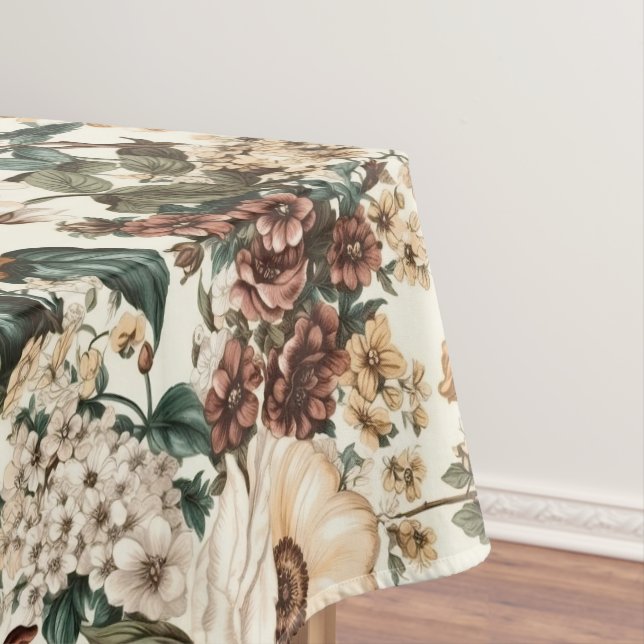 Mantel Flores de marfil antiguas, patrón de Rosas multico (In Situ)