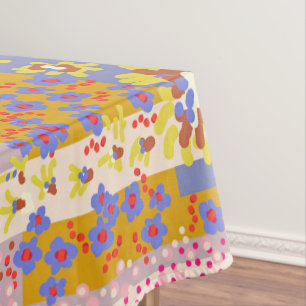 Mantel Flores de margarita modernas en Periwinkle