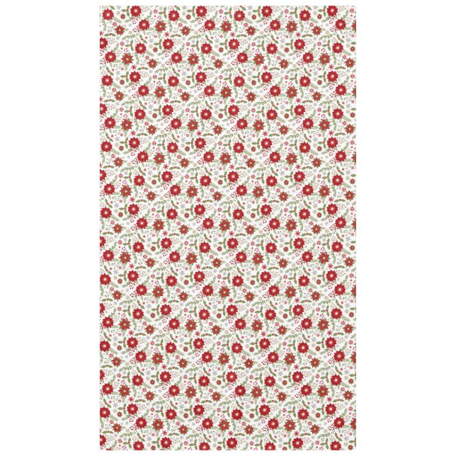 Mantel flores de Navidad rústico moderno (Anverso)