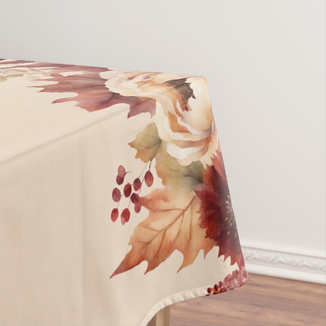 Mantel Flores de Otoño en Acuarela- (In Situ)