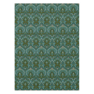 Mantel Flores de Otoño Vintage Verde Azul William Morris