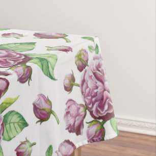 Mantel Flores del jardín de camelias rosas  