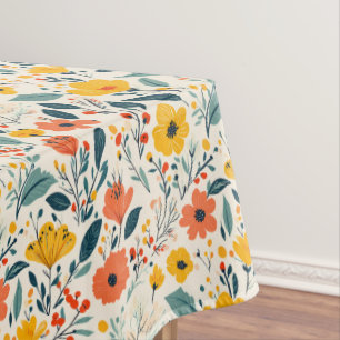 Mantel Flores florales pintadas a mano