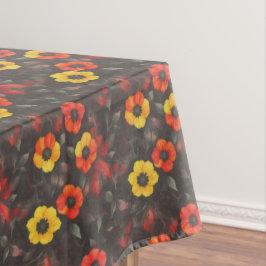 Mantel Flores furiosas en un fondo oscuro