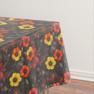Mantel Flores furiosas en un fondo oscuro