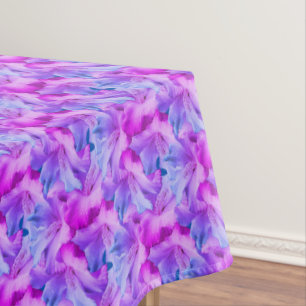 Mantel Flores Hibiscus Blancas Tintadas