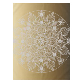 Mantel Flores, hojas, Mandala floral de encaje blanco sob