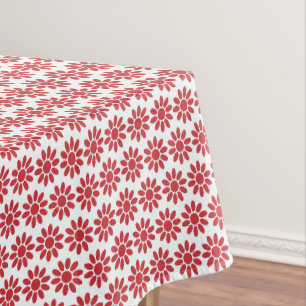 Mantel Flores Mellow Geo - decoración roja de Navidad sob