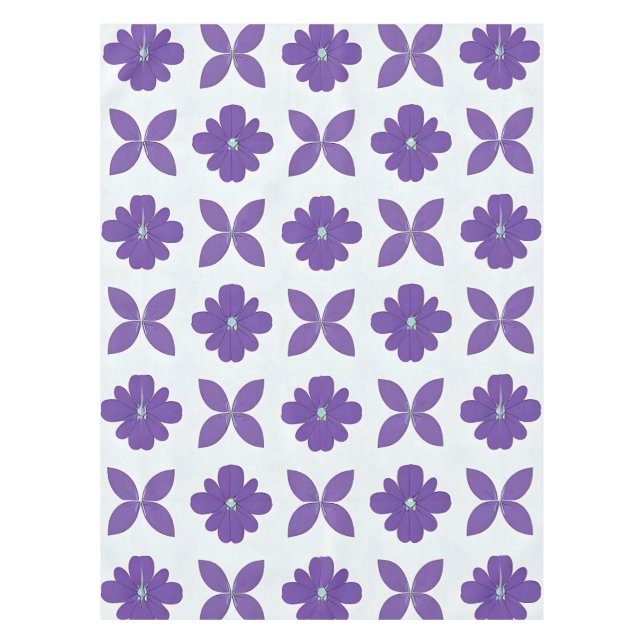 Mantel Flores Moradas con Fondo Claro (Anverso)