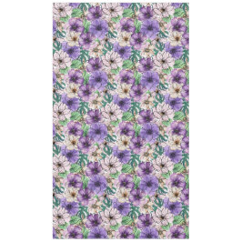 Mantel Flores moradas y rosas