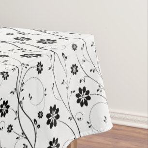 Mantel Flores negras delgadas