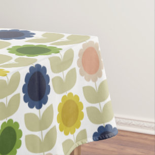 Mantel Flores Retró Groovy Tallos de Verano