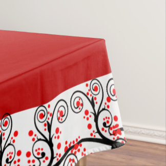 Mantel Flores rojas estilizadas