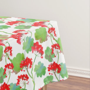 Mantel Flores rojas (Pelargonium)