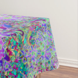 Mantel Flores rosadas y moradas trippy