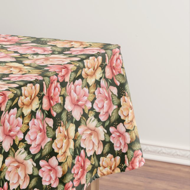 Mantel Flores rosas y amarillas. Patrón romántico (In Situ)