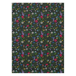 Mantel Flores silvestres en negro