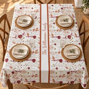 Mantel Flores silvestres modernas de Burdeos   Floral boh