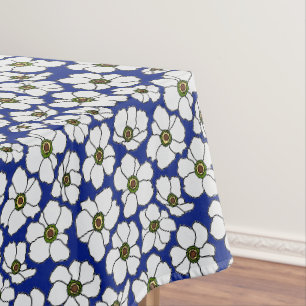 Mantel Flores Silvestres Tropicales Sobre Azul