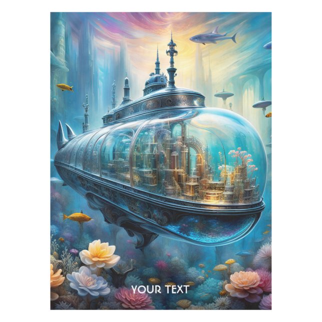 Mantel Flores submarinas de vidrio Vivid Cute Cute Fantas (Anverso)