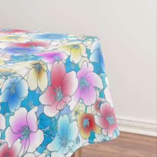 Mantel Flores tropicales florales de verano pastel
