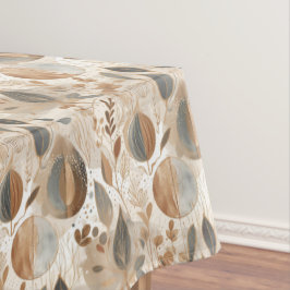 Mantel Flores y hojas de tonos terrestres modernos