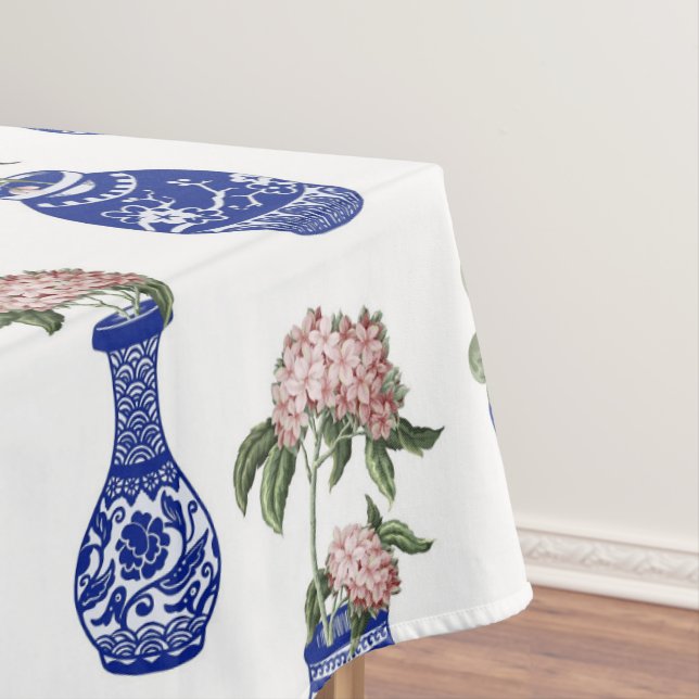 Mantel Flores y jarrones azules de chinoiserie (In Situ)