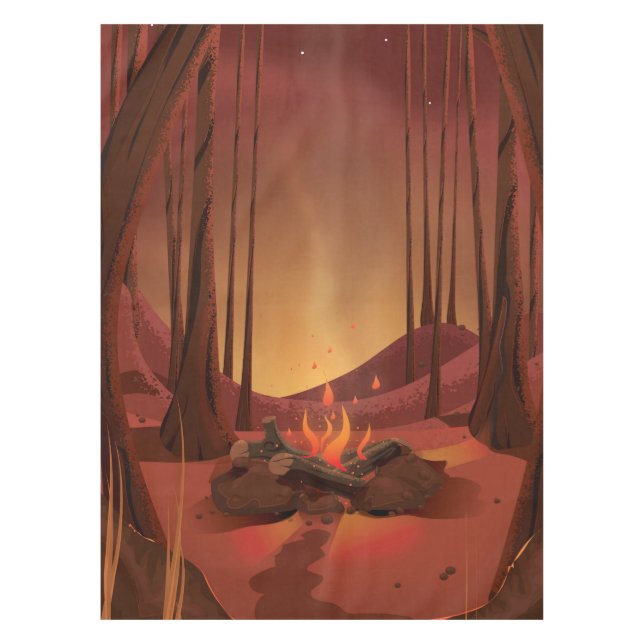 Mantel Fogata en el bosque. (Anverso)