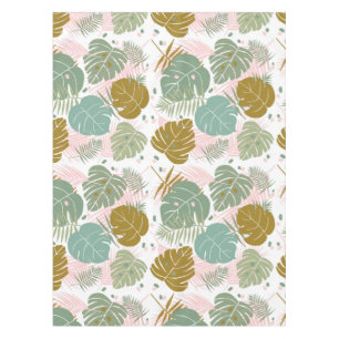 Mantel Foliage Tropical - Monstera Y Patrón De Hojas De P