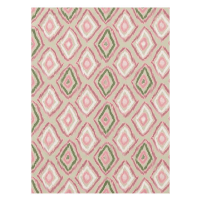 Mantel folk, patrón ikat (Anverso)