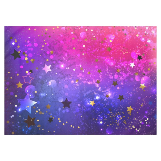 Mantel Fondo azul rosa brillante (Frente (Horizontal))