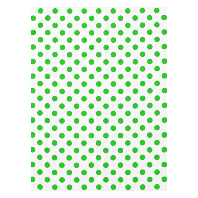 Mantel Fondo blanco lunares verdes (Anverso)